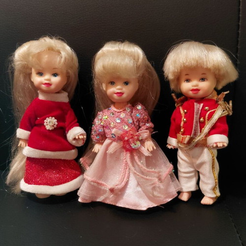 Vintage mini dolls set of 3 used