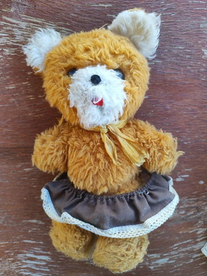 Vintage 80's plush teddy bear used
