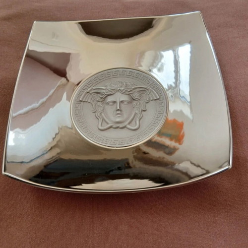 Versace Medusa Platinum decorative plate 22cm, Rosenthal porcelain