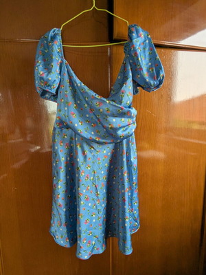 Zara mini dress size large like new, blue