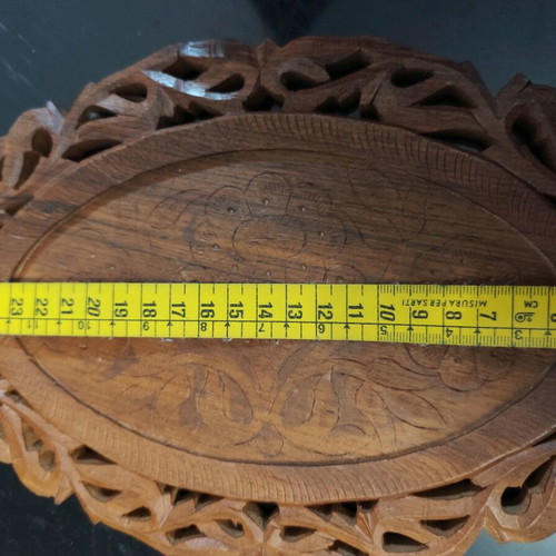 Wood Carved Tray like new 26x18