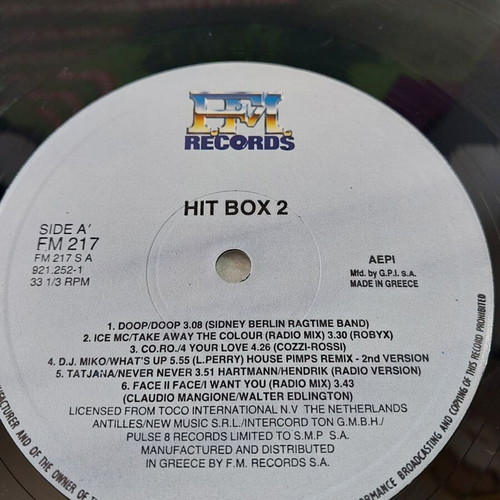 Hit Box 2 vinyl record used in good condition