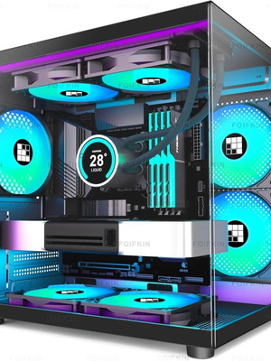 FOIFKIN F100 Micro-ATX κουτί υπολογιστή με 3 ARGB ανεμιστήρες, 270° tempered glass, 240mm ψυγείο