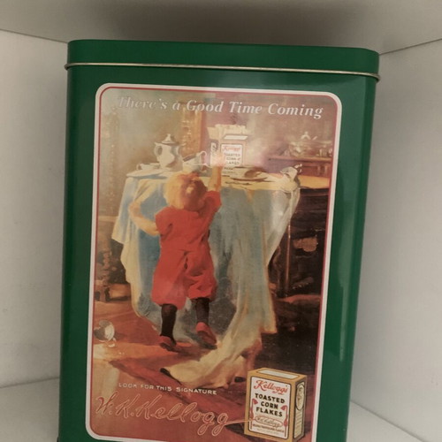Kellogg's Corn Flakes Collectible Metal Box Vintage 1992 Like New