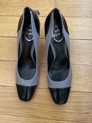 Zara pumps gray and black size 41 new, 10 cm heel
