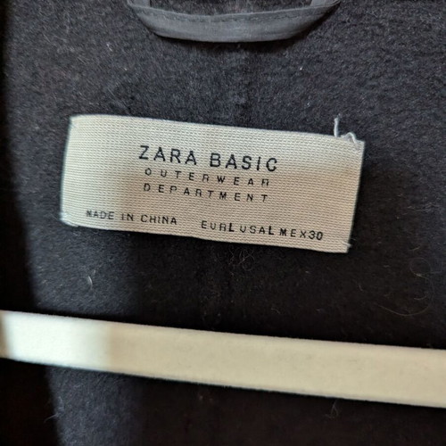 Zara coat used, classic style, size L, black