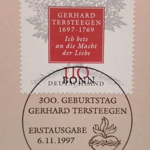 German 1997 first day cover stamp block, Bonn postmark