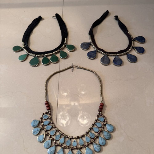 Necklaces with stones new, set of three from Turkey