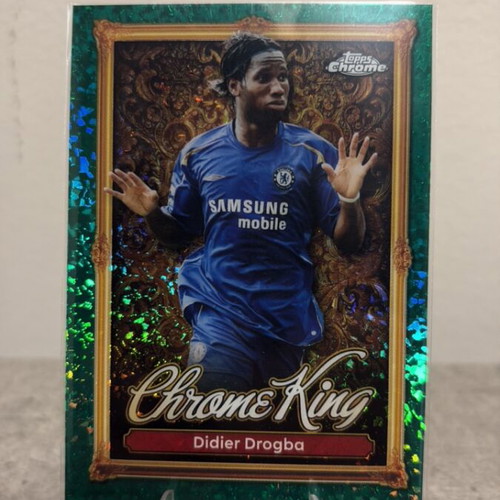 Didier Drogba Green Parallel 2025-26 Topps Premier League Chrome King Chelsea new