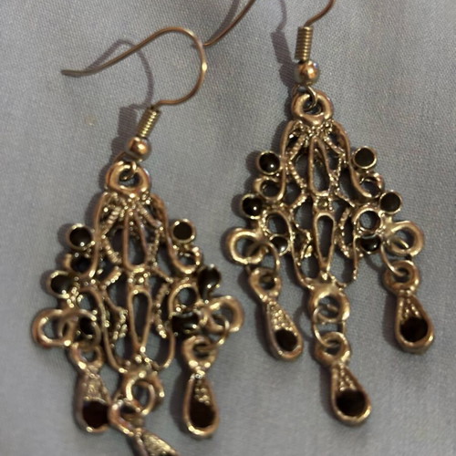 Gianniotika earrings made of steel like new, black and silver