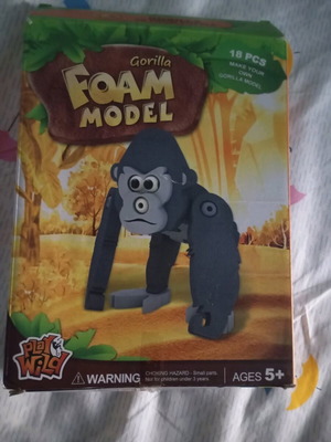 Gorilla educational puzzle used, foam model