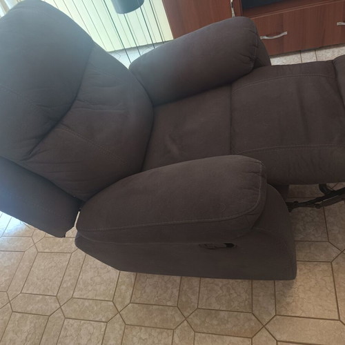 Three-seater sofa and armchair used