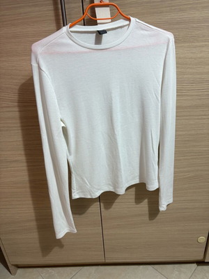 Thin white long-sleeve Shein blouse like new, size L