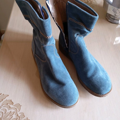 Tamaris boots used, blue, size 37