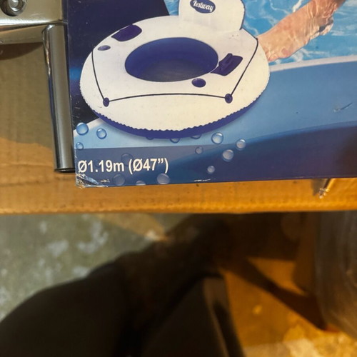 Inflatable boat like new with backrest and drink holder 1.19 m
