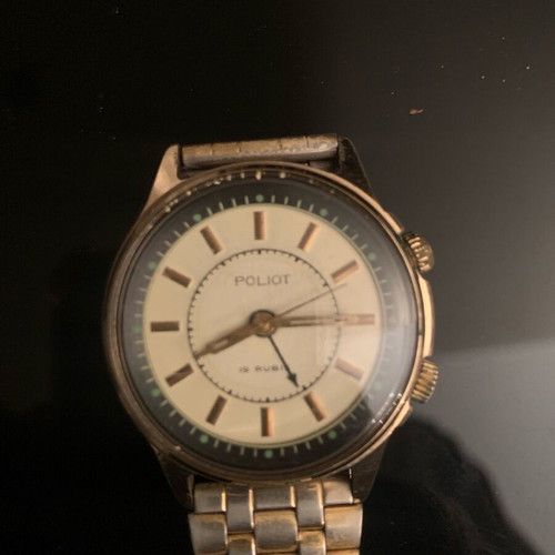 Poljot watch and alarm clock used, rare USSR