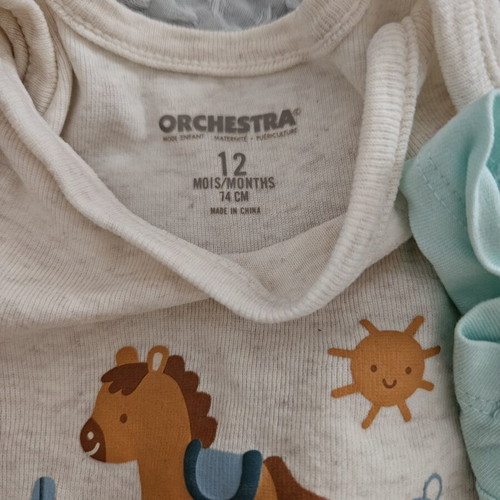 Orchestra baby bodysuits like new, pack of 12 pieces