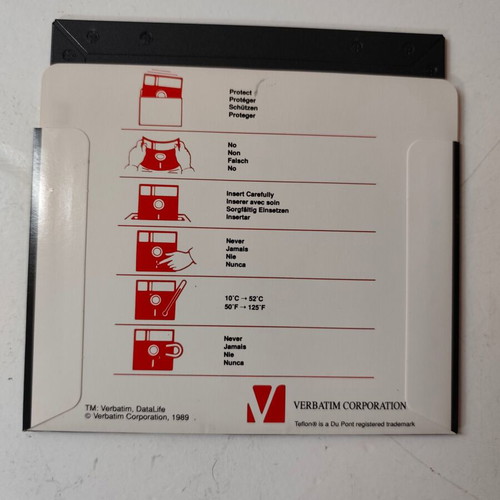 Verbatim Datalife MD2D floppy disks used, 2 pieces, 5.25 inch