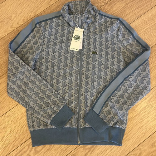 Lacoste Monogram Jacket light blue size S new