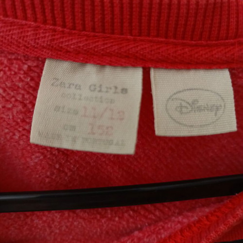 Zara Girls x Disney Mickey Mouse Red Sweatshirt Size 11/12 Years