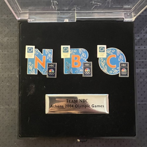 Team NBC Athens 2004 Olympic Games pin set like new with case