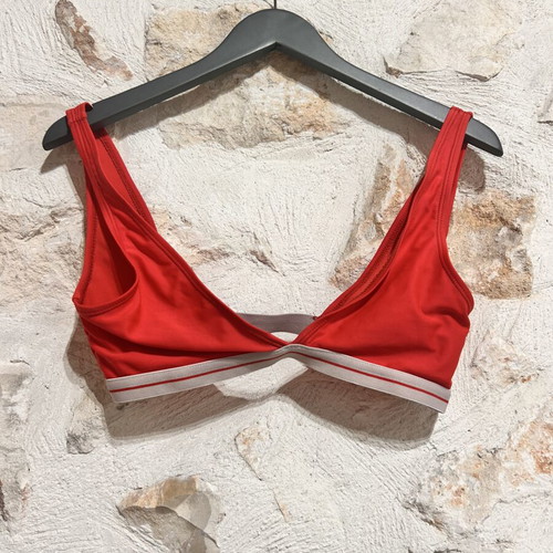 Brave Soul Red Bikini Set like new, size 8, white trim