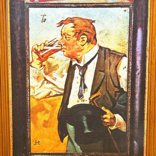 Tuborg Pilsner wooden advertising sign