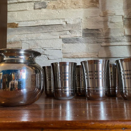 Vintage Indian stainless steel serving set like new