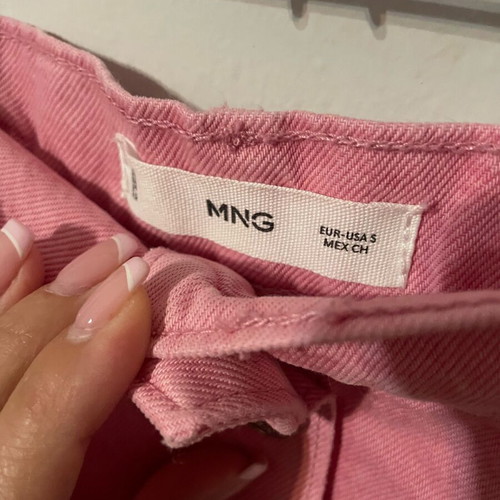 Mango pink denim skirt like new, size S