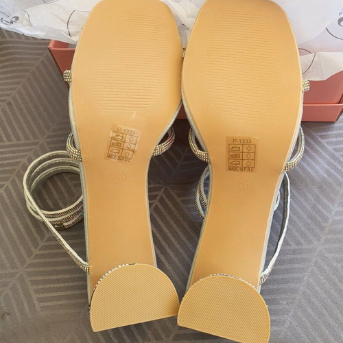 Stephan Shoes silver sandals new with rhinestones size 41