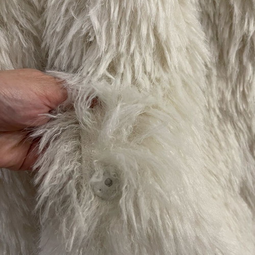 Zara synthetic fur vest new, beige, size S-M