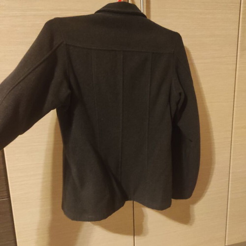 Vintage winter jacket used, dark gray