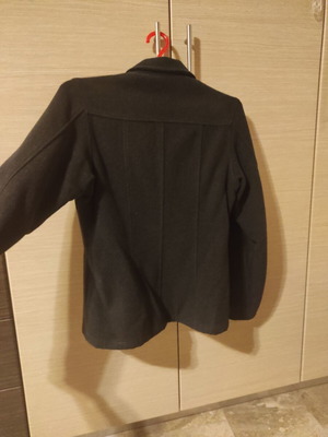 Vintage winter jacket used, dark gray