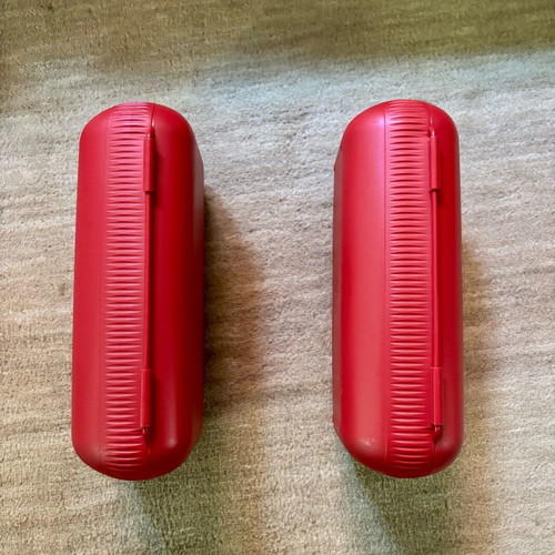 Tupperware egg holder set of 2 like new, red