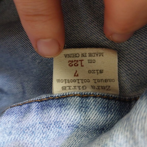 Zara denim jacket for girl 7 years like new, size 122 cm