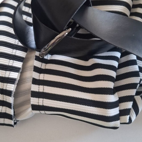 Assos striped black and white jacket with belt size M 38 10 new