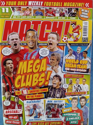 Match Football Magazine issue 25-31/7/2006 with Arsenal poster like new