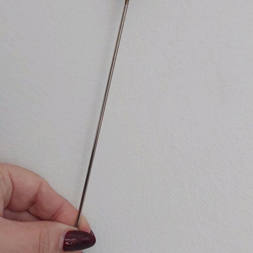 Vintage metal bookmark with glass beads like new