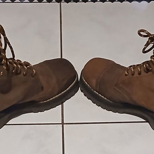 Dr Martens Made in England 10 Eye Steel Toe brown boots like new size 42