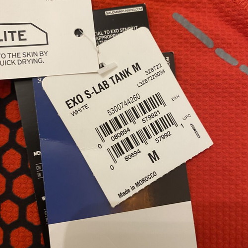 Salomon technical compression shirt, new, size M, orange and white