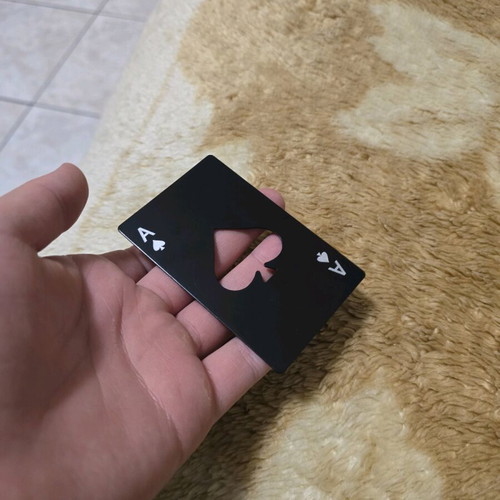 Playing card shaped bottle opener like new