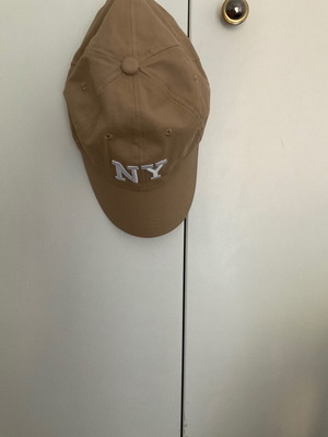Ny jockey hat used beige brown one size