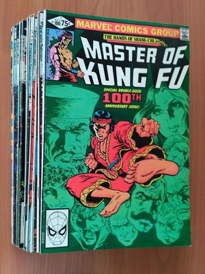 Master of Kung Fu comics set, issues 100-121, Marvel Comics