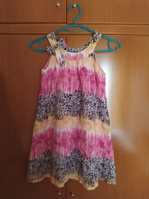Dress like new, multicolored, for 9-10 years, 134-140 cm