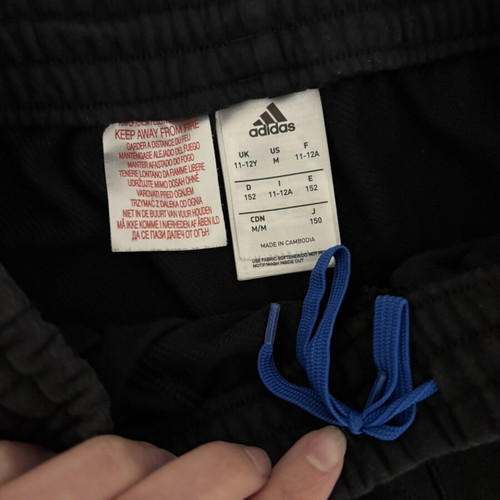 Adidas Future Icons 3-Stripes Kids' Sweatpants black, like new, age 11-12