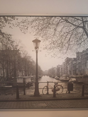 IKEA VILSHULT Amsterdam wall art used, aluminum frame 140x100 cm