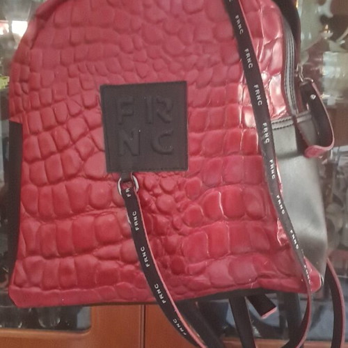 Backpack FRNC burgundy with black like new