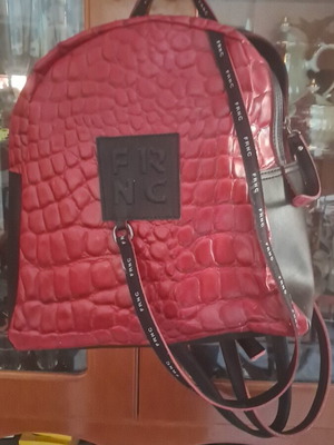 Backpack FRNC burgundy with black like new