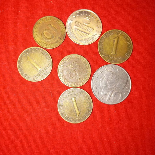 Austrian coins used, pack