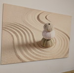 Πίνακας σε καμβά Zen Garden & Αχινοί σαν καινούργιος, μινιμαλιστική διακόσμηση